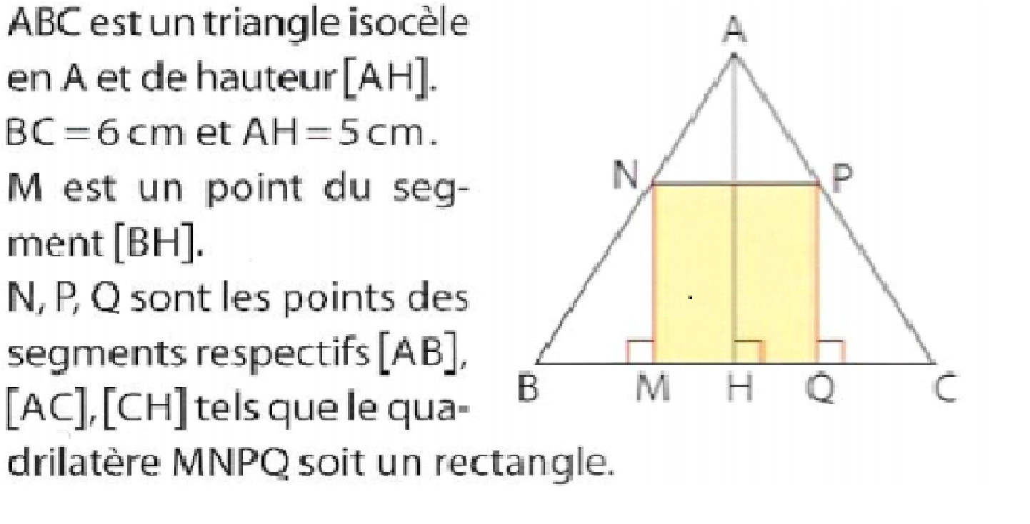 Aire D un Triangle Rectangle Isocèle variation de l'aire d'un rectangle - Forum mathématiques
