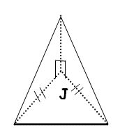 Pyramide à base triangle isocèle